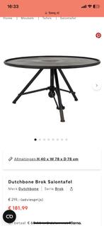 Dutch Bone salontafel, 50 tot 100 cm, Rond, Zo goed als nieuw, Metaal