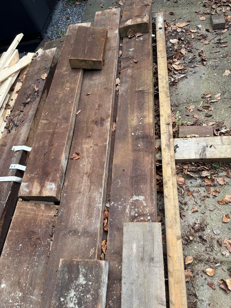 Houten vloerbalken uit 1938 - Diverse lengtes en diktes, Ophalen, Gebruikt, Balk, Overige houtsoorten