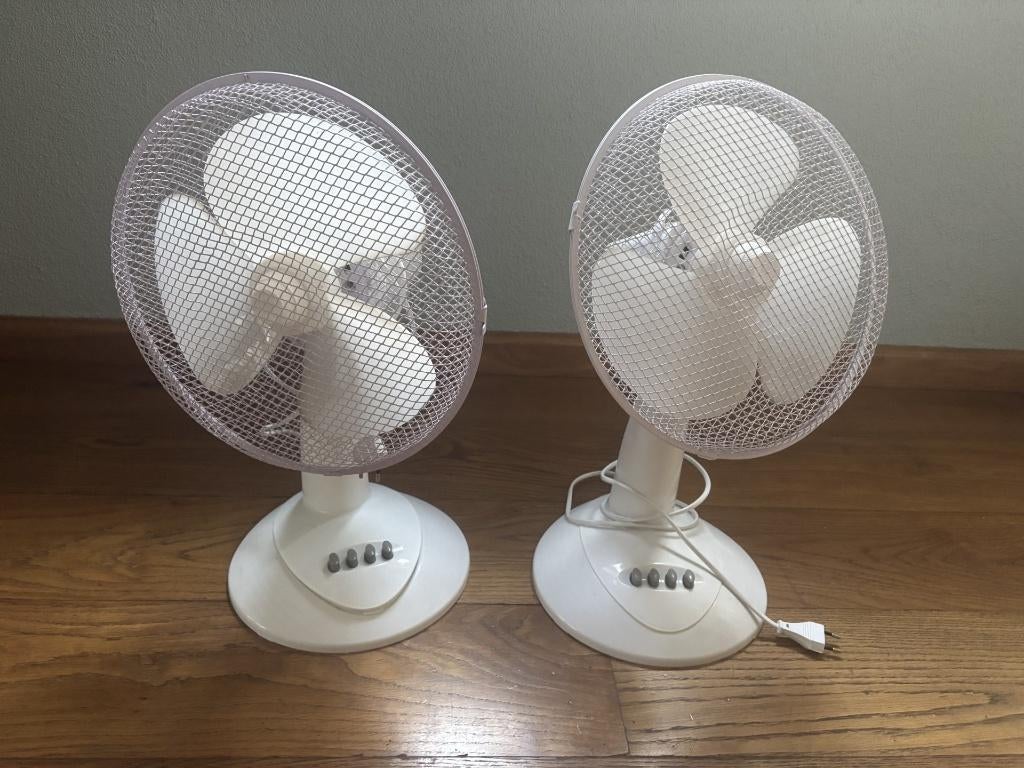 Tafelventilatoren 2 stuks, Witgoed en Apparatuur, Ophalen of Verzenden, Gebruikt, Tafelventilator