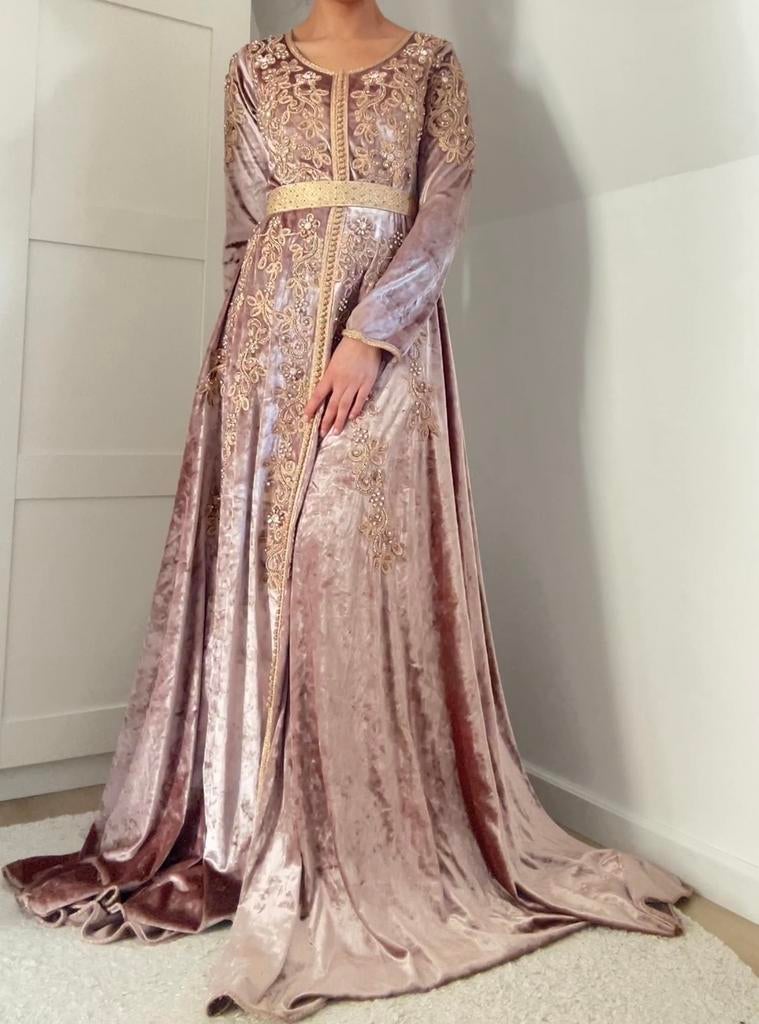 Marokkaanse Caftan Rosé, Kleding | Dames, Gelegenheidskleding, Maat 38/40 (M), Overige typen, Ophalen of Verzenden, Zo goed als nieuw