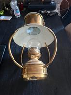 Vintage messing olielamp / scheepslamp, Ophalen of Verzenden