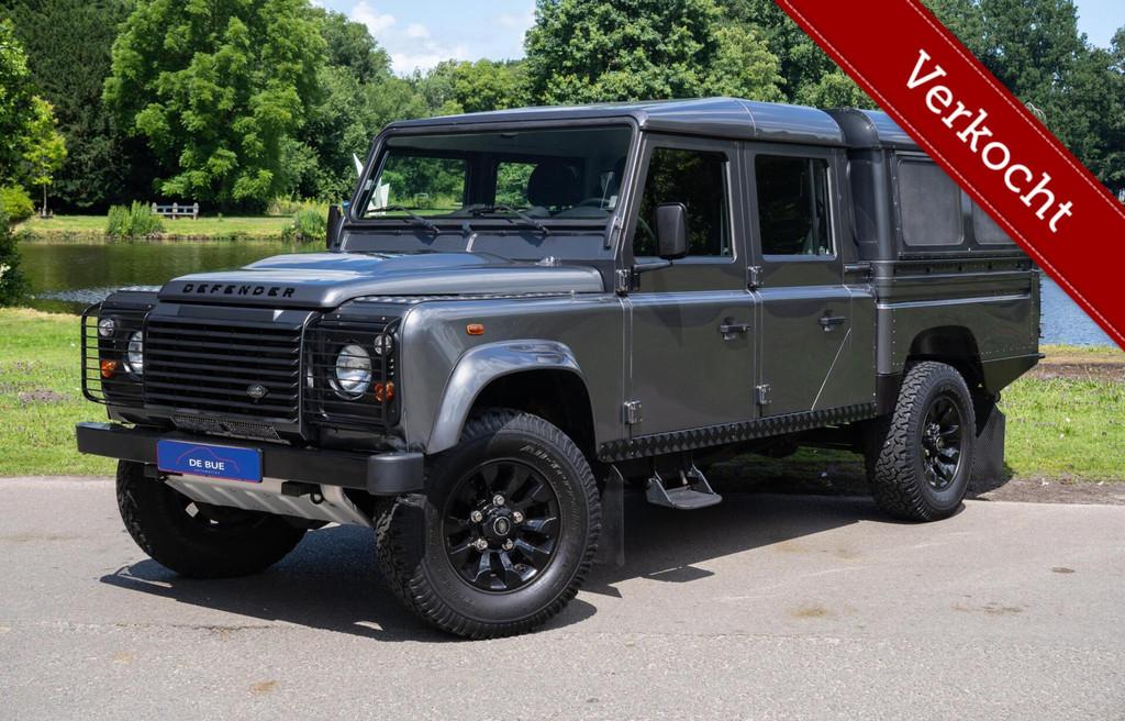 Land Rover Defender 2.2 D 130" S|Crew Cab|Org NL|1 Eig|BTW|E, Auto's, Euro 5, Gebruikt, Zwart, 4 cilinders