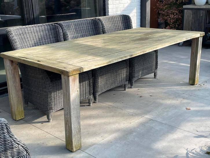 Prachtige teakhouten tuintafel, Tuin en Terras, Tuintafels, Gebruikt, Rechthoekig, Hout, Ophalen