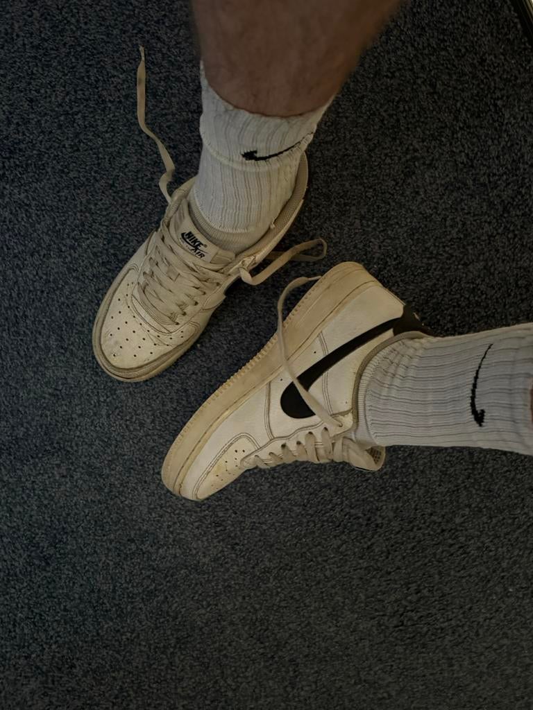 Nike air force 1 afgetrapt veelgebruikt maat 40, Ophalen of Verzenden, Gedragen, Wit