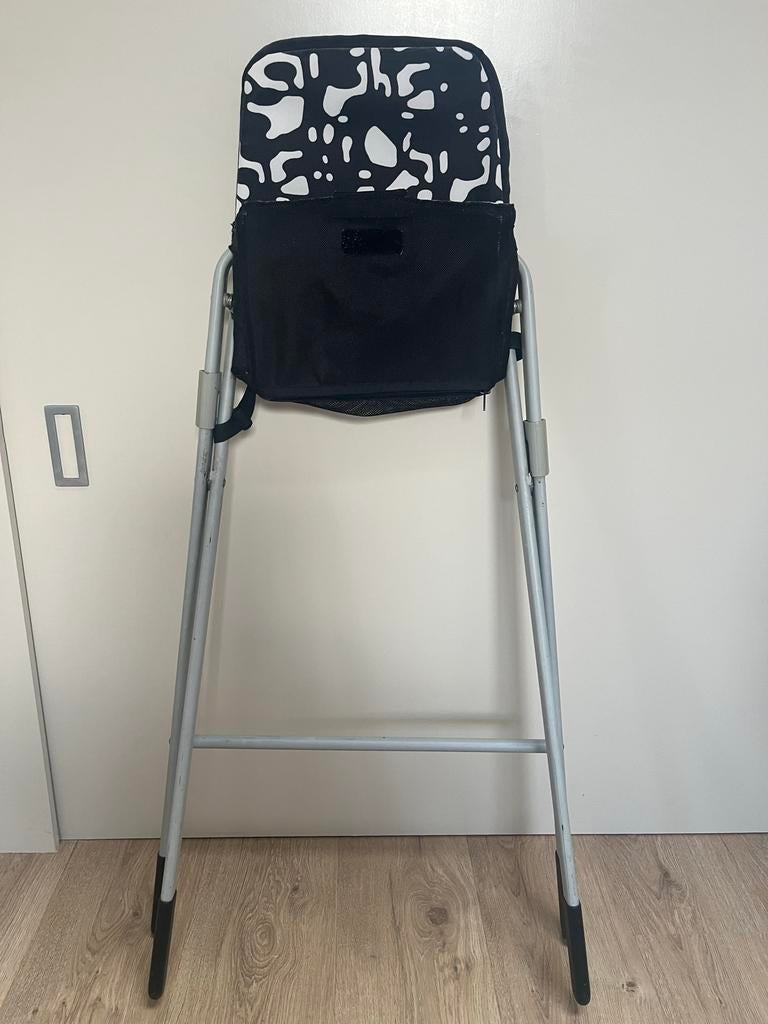 Inklapbare camping kinderstoel - Zwart/Wit patroon, Kinderen en Baby's, Kinderstoelen, Ophalen, Gebruikt, Inklapstoel, Gordel(s)