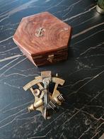 Antiek replica  sextant met Houten Doos, Ophalen of Verzenden
