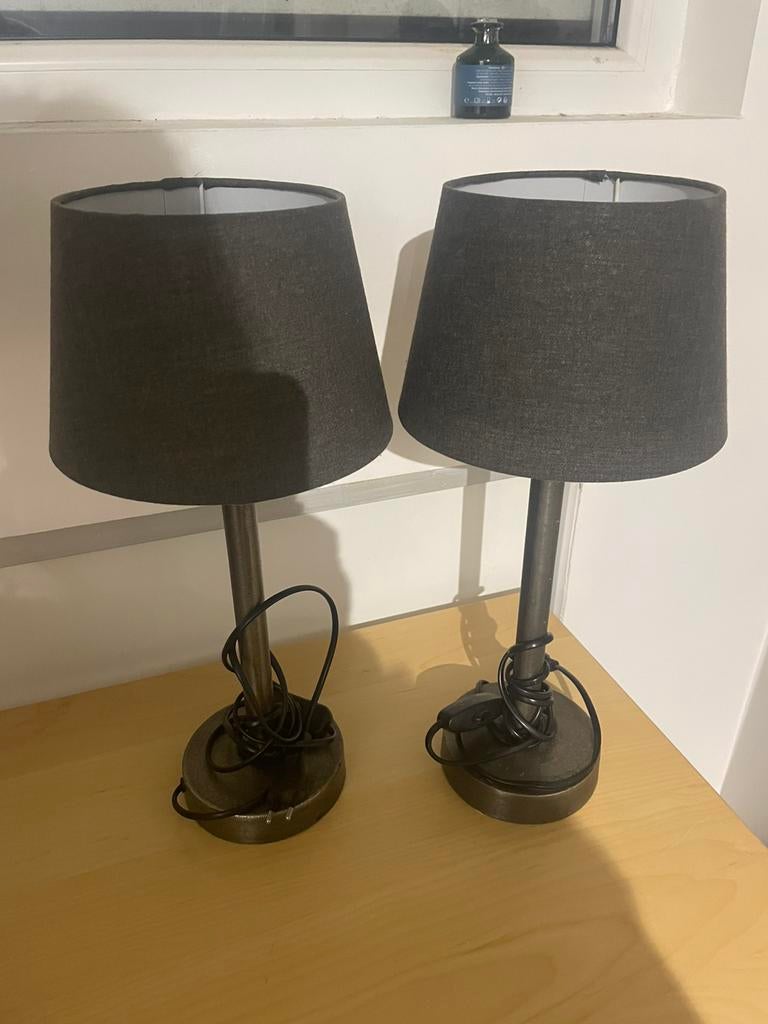 2 schemerlampjes, Huis en Inrichting, Lampen | Tafellampen, Ophalen, Zo goed als nieuw, Minder dan 50 cm