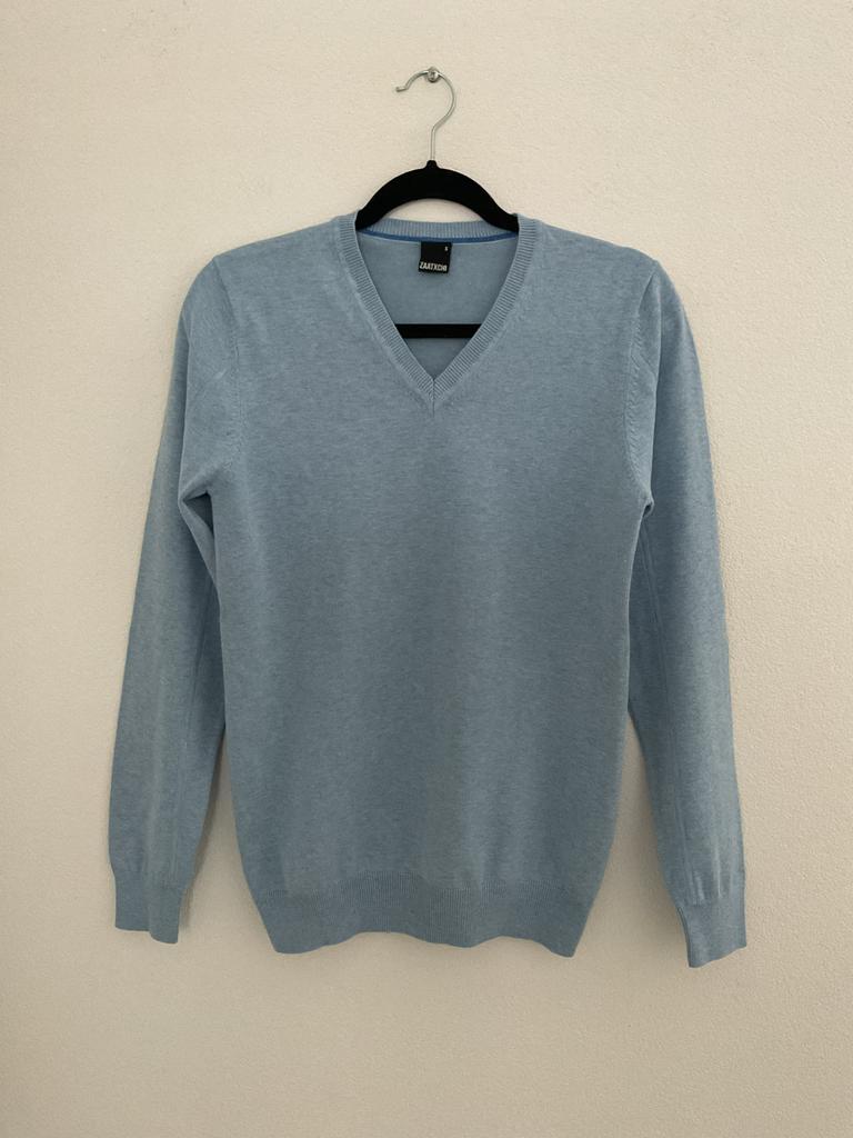 Zaatxchi Lichtblauwe Trui Maat S, Verzenden, Zo goed als nieuw, Maat 46 (S) of kleiner, Blauw