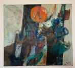 Huub Hierck , Abstract jaren 60 olieverf op doek, Ophalen
