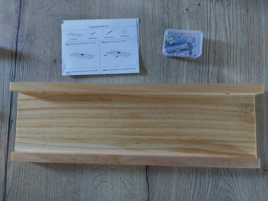 2x Houten wandplank 40x13cm - Nieuw in verpakking, Huis en Inrichting, Woonaccessoires | Wandplanken en Boekenplanken, Ophalen of Verzenden