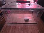Terrarium 80x50x40 cm met schuifdeuren + lamp armatuur, Dieren en Toebehoren, Ophalen, Gebruikt, Terrarium of Paludarium
