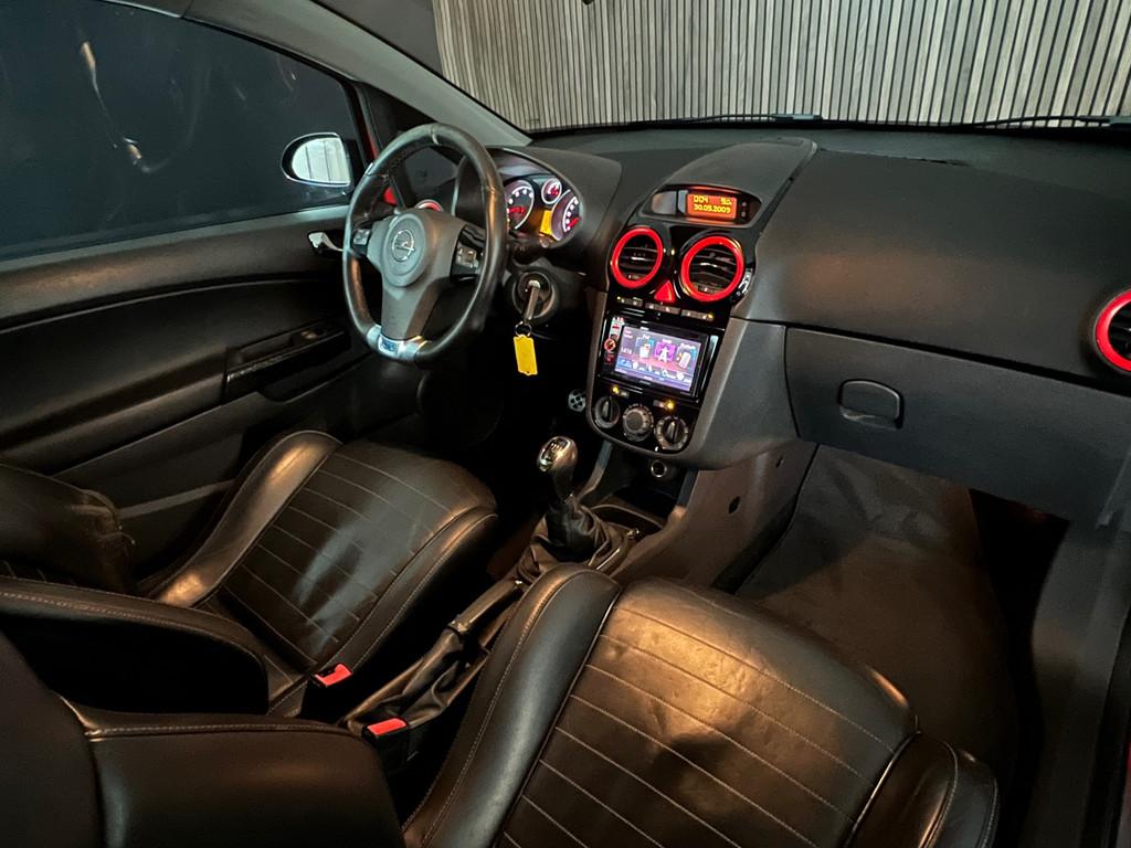 Opel Corsa 1.6-16V T OPC /KUIPSTOELEN/APPLE CARPLAY/STOELVER, Auto's, Opel, Gebruikt, Zwart, Zwart, Leder