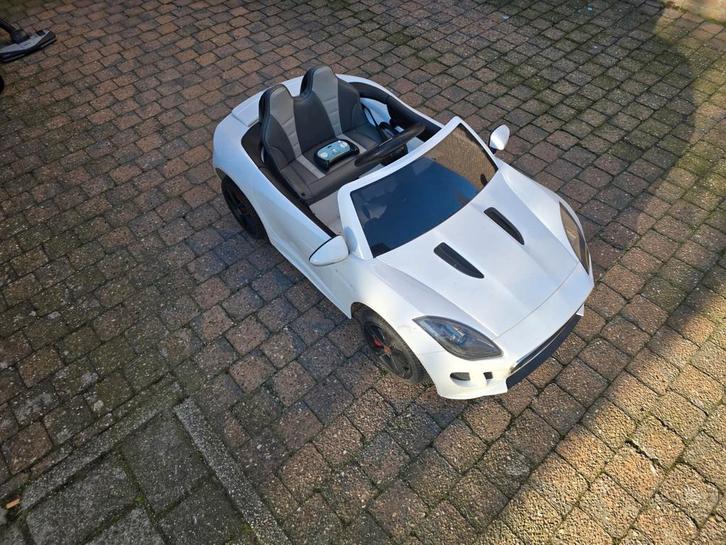 Elektrische kinderauto jaguar- Wit, Kinderen en Baby's, Speelgoed | Buiten | Voertuigen en Loopfietsen, Gebruikt, Overige typen