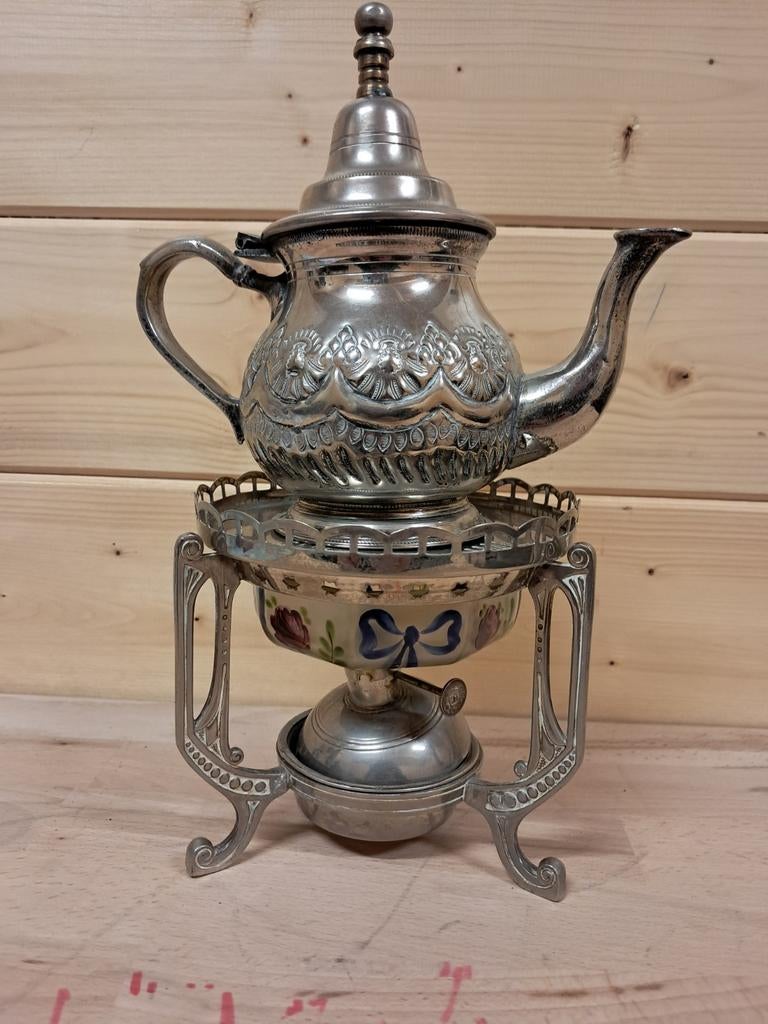 Verzilverde theepot setje, Antiek en Kunst, Ophalen