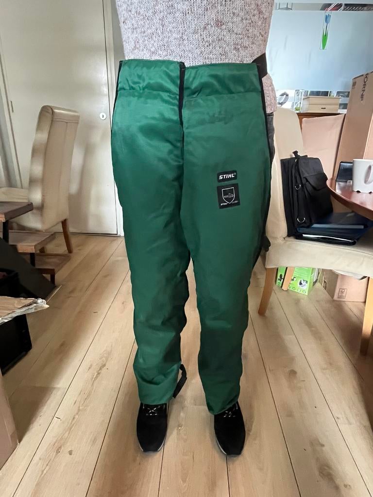 Zaagchaps / voorbeen (zaag) bescherming Foto's volgen., Tuin en Terras, Werkkleding, Nieuw, Heren, Broek, Ophalen of Verzenden