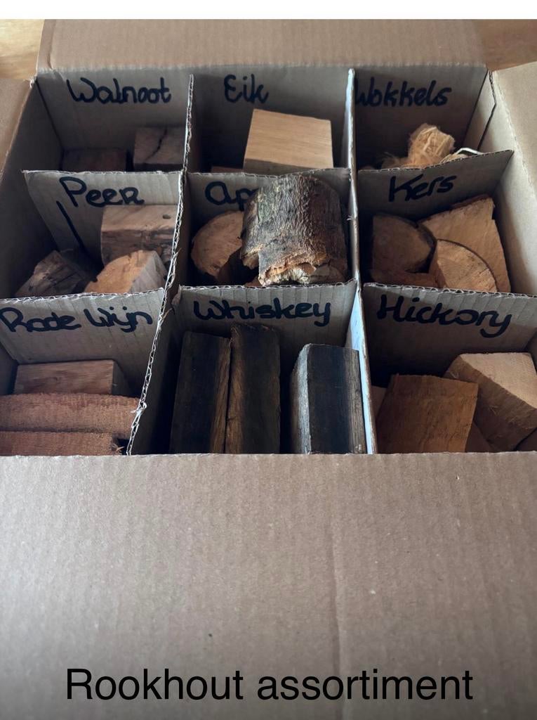 Rookhout assortiment box Cadeau bbq, Ophalen of Verzenden, Nieuw
