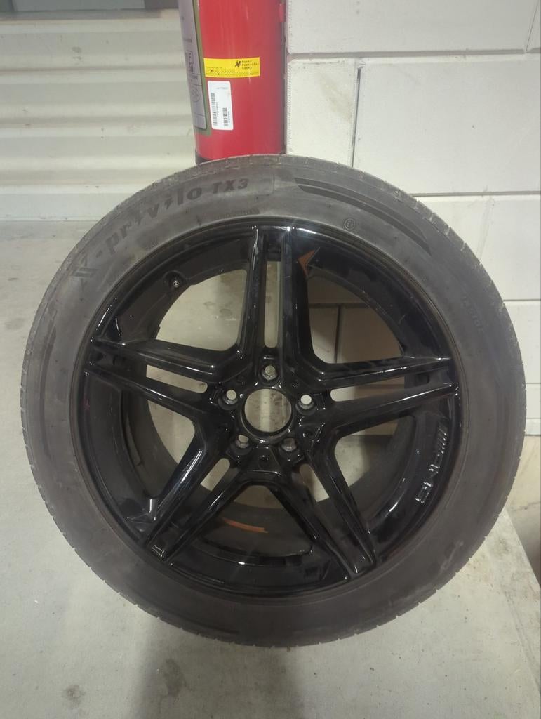 Mercedes Benz AMG velg 5-spaaks origineel zwart 18 inch, 18 inch, Banden en Velgen, Nieuw, Ophalen of Verzenden