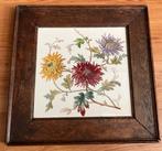 Wandtegel Jugendstill - 1915 - CHRYSANTEN, Ophalen, Gebruikt