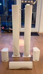 Piega T Micro surround speakerset, Gebruikt, 60 tot 120 watt, Surroundset zonder subwoofer, Ophalen