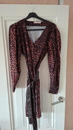 Studio Anneloes panterprint jurk L, Maat 38/40 (M), Studio Anneloes, Bruin, Ophalen of Verzenden