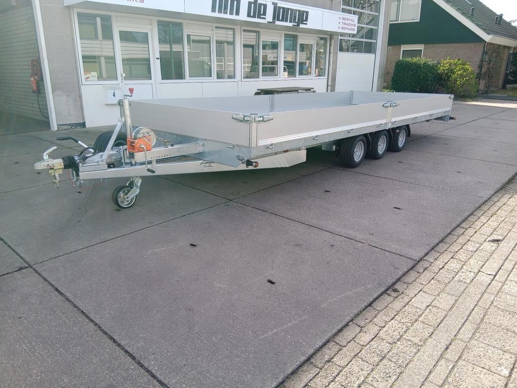 Plateau/open aanhangwagen 6 meter tridem 2026 TE HUUR/KOOP., Aanhangwagen