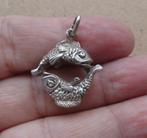 zilveren massief hanger/bedel sterrenbeeld vissen [336], Ophalen of Verzenden, Zo goed als nieuw, Kruis of Symbool, Zilver