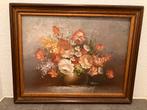 Schilderij bloemenstilleven in lijst - gesigneerd Sanders, Antiek en Kunst, Kunst | Schilderijen | Klassiek, Ophalen