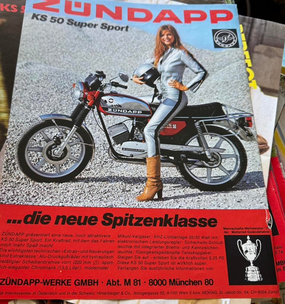 Advertentie Zündapp KS50 Super Sport, Verzenden, Zo goed als nieuw