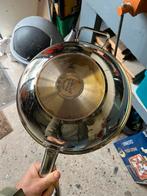 Gratis Wokpan - Zo goed als nieuw, Huis en Inrichting, Keuken | Potten en Pannen, Ophalen, Inductieplaat, Zo goed als nieuw, Rvs