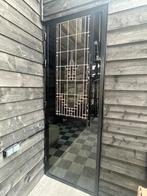 Stalen deur met glas in lood. Nieuw showroom model. Modern, Ophalen, 215 cm of meer, Binnendeur, Glas