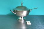Verzilverde terrine of dekschaal met lepel, Ophalen of Verzenden