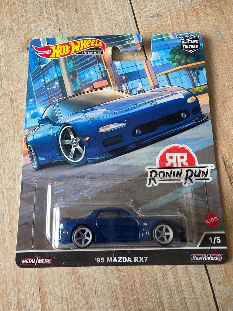 Hot Wheels Premium '95 Mazda RX7 Ronin Run, Overige merken, Auto, Groter dan 1:32, Nieuw