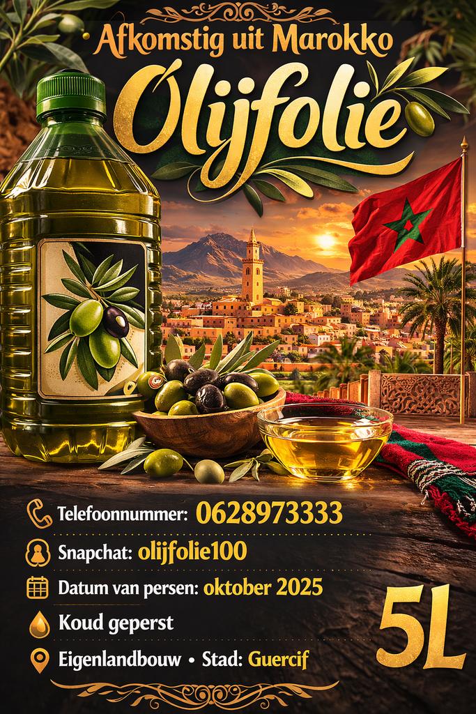 Beste kwaliteit olijfolie vanuit Marokko, Diversen, Ophalen of Verzenden