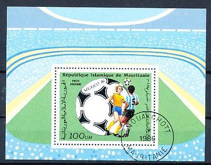 Mauritanië 1986 M881 blok 64 gest., Ophalen of Verzenden, Overige landen, Gestempeld