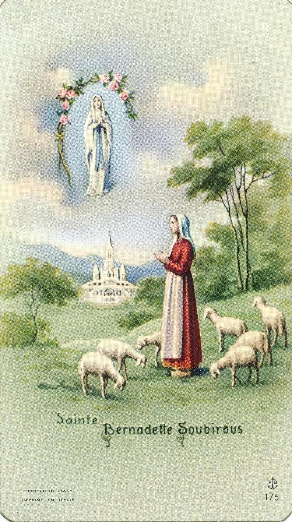 22 Devotieprentjes van Lourdes, Verzamelen, Religie, Zo goed als nieuw, Christendom | Katholiek, Kaart of Prent, Ophalen of Verzenden