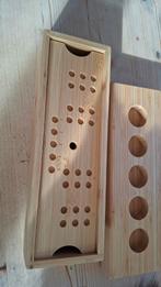 Kaarsenhouder met spel van binnen hout grenen, Onbekend, Ophalen of Verzenden, Zo goed als nieuw, Een of twee spelers