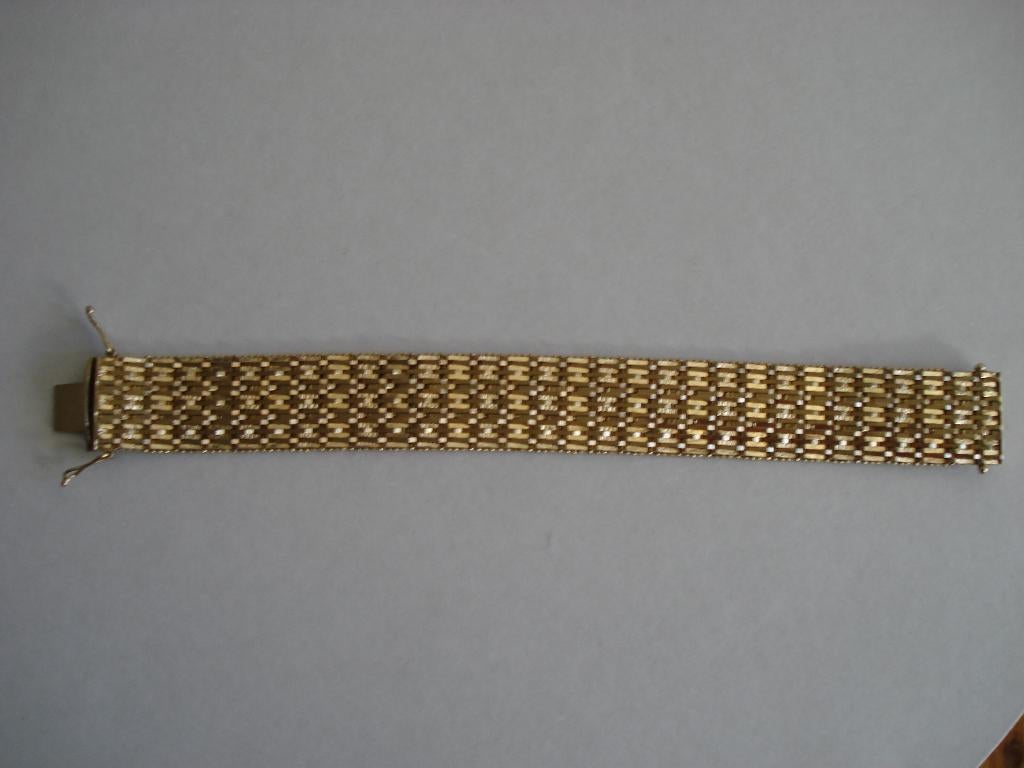 brede vintage armband sieraden verzenden, Ophalen, Gebruikt, Goud, Overige materialen