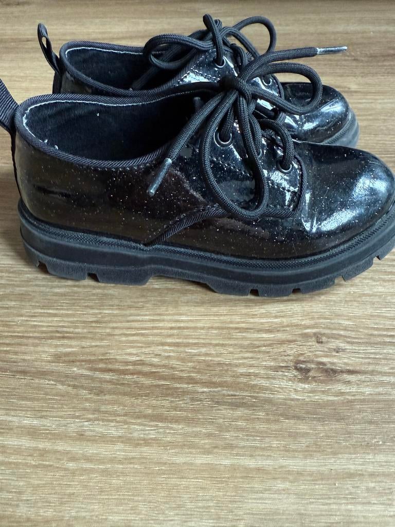 Zara zwarte glitter veterschoenen maat 26, Ophalen of Verzenden, Gebruikt, Meisje, Schoenen
