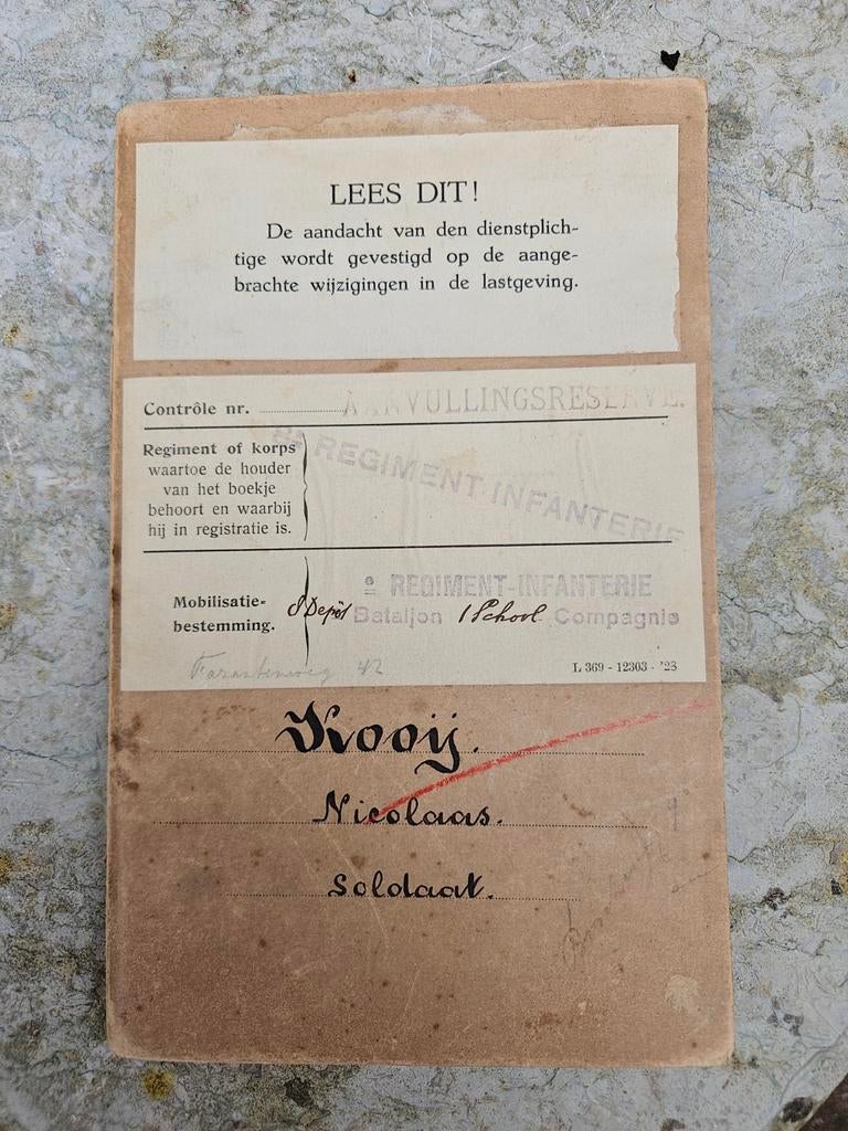 Zakboekje 8 Regiment Infanterie 1919, Ophalen of Verzenden, Landmacht, Nederland, Boek of Tijdschrift