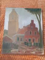 Schilderij Henk Carlier - Toren Ameland "Nes" 1960, Ophalen of Verzenden