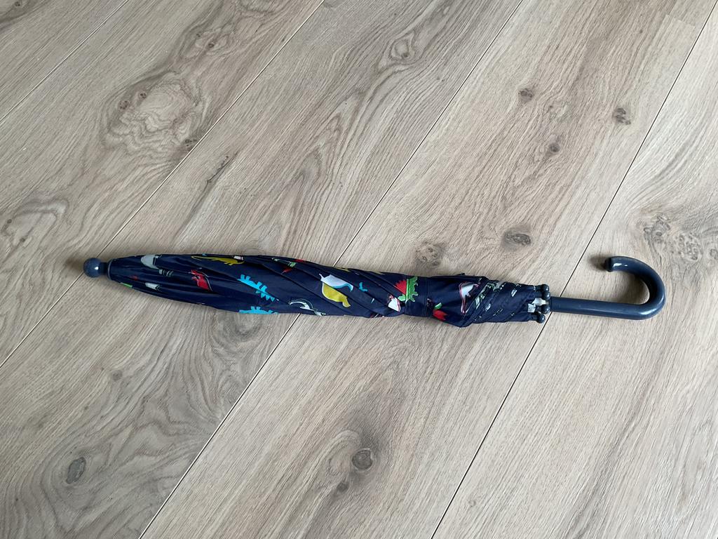 Kinderparaplu met dino’s, Sieraden, Tassen en Uiterlijk, Paraplu's, Ophalen of Verzenden, Zo goed als nieuw, Blauw