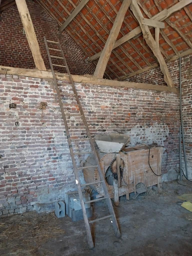 Antieke houten ladders 2 st, Antiek en Kunst, Ophalen