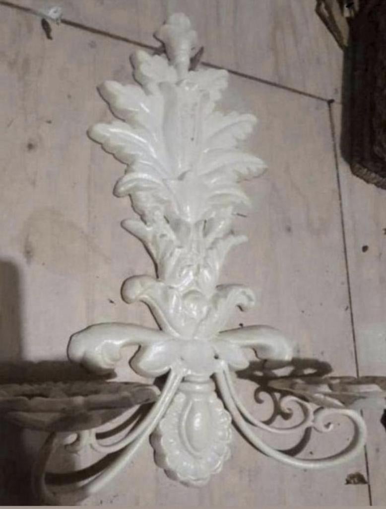 Zware grote wandkandelaar smeed of gietijzer, Ophalen of Verzenden, Zo goed als nieuw, Overige materialen, Minder dan 25 cm