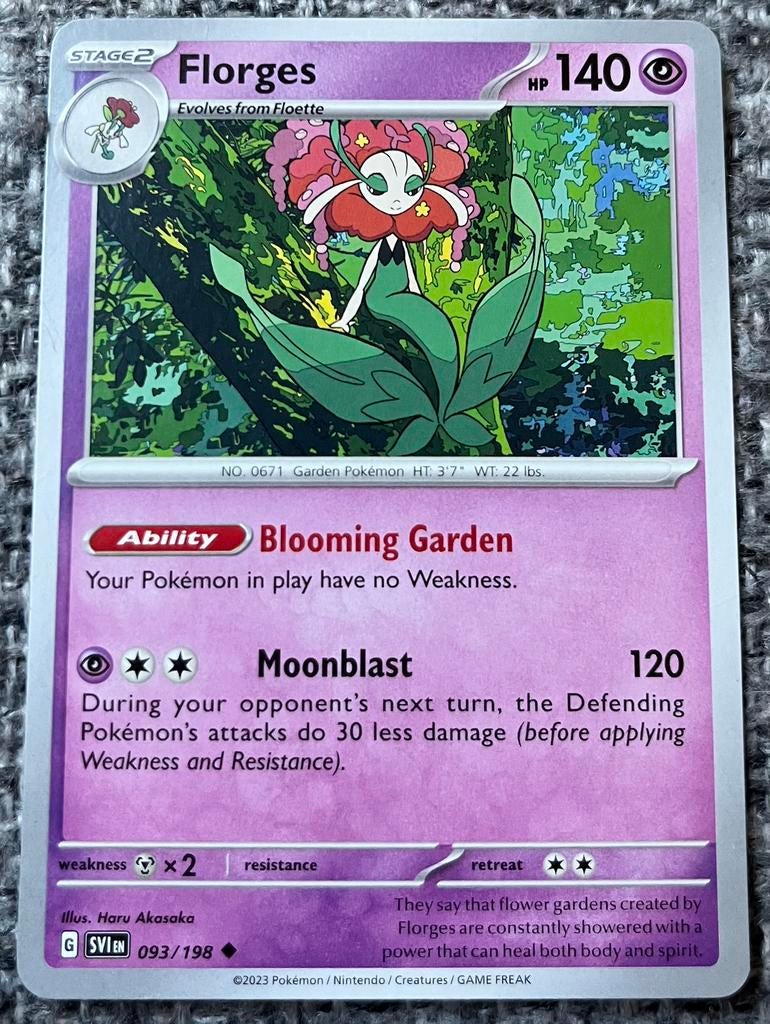 Pokémonkaart van Florges (671) • Scarlet & Violet (093/198), Verzenden, Nieuw, Losse kaart