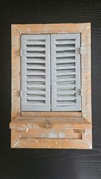 Spiegel met Louvre deurtjes en plankje, Ophalen, Minder dan 50 cm, Gebruikt, Minder dan 100 cm