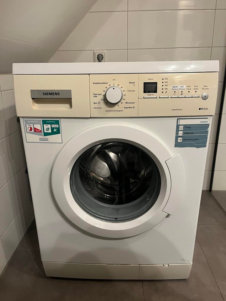 Siemens iQ300 varioPerfect Wasmachine - Betrouwbaar, Witgoed en Apparatuur, Gebruikt, Ophalen of Verzenden, 85 tot 90 cm, 1200 tot 1600 toeren
