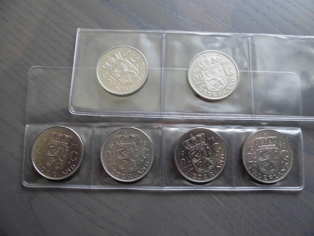 zes rijksdaalders Juliana, Postzegels en Munten, Munten | Nederland, Ophalen of Verzenden, Koningin Juliana, 2½ gulden, Losse munt