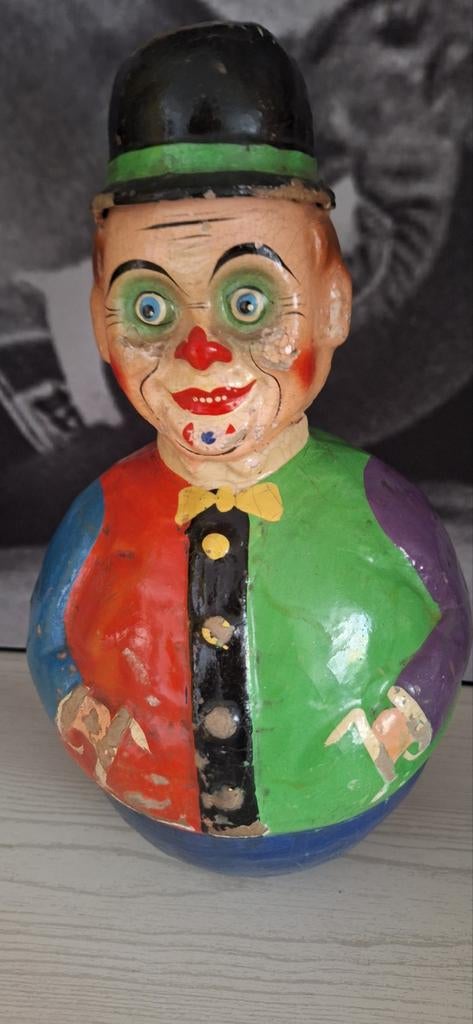 Antieke Roly Poly Schoenhut Clown, Ophalen of Verzenden