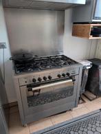 Pelgrim 5-pits gasfornuis 90cm met oven en afzuigkap, Ophalen, Gebruikt, 60 cm of meer, Gas