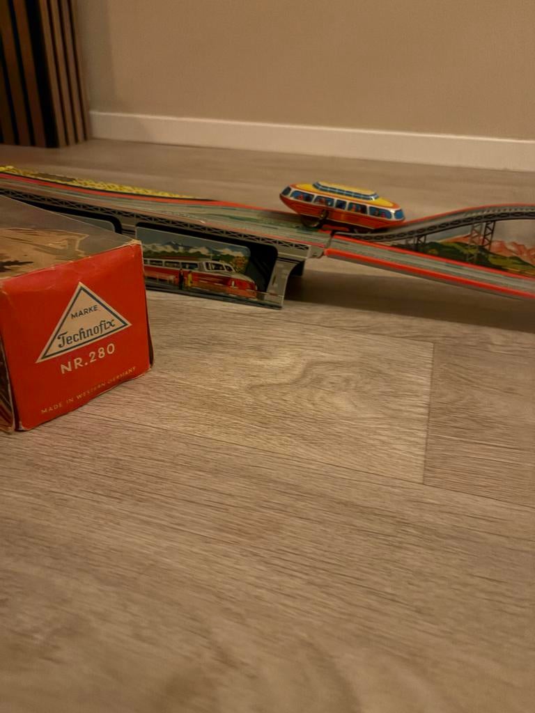 Technofix nr. 280 blikken speelgoed treinbaan, Ophalen of Verzenden, Zo goed als nieuw